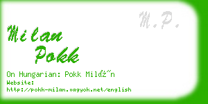 milan pokk business card